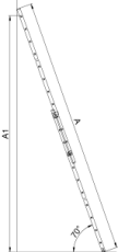 Алуминиева дву-раменна стълба 2х9 