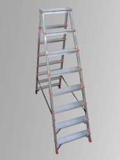 Домакинска алуминиева стълба ARON  - двустранна  2х8