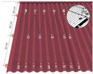 Corrugated bitumen sheets 200X95